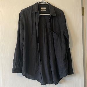 Community (Aritzia) cotton and linen button up shirt